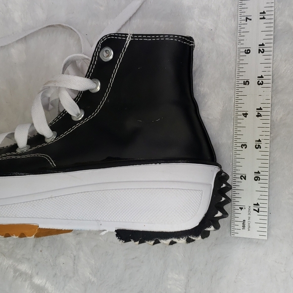 Colors Fashion Moda Black &White Leather Women's Boots Converse Size 7.5 - Picture 11 of 12